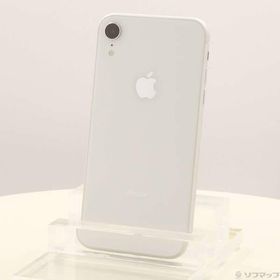 〔中古〕Apple(アップル) iPhoneXR 64GB ホワイト MT032J／A SIMフリー〔377-ud〕