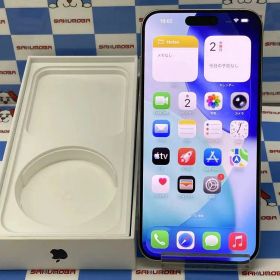 【中古】iPhone15 Pro Max 256GB ホワイトチタニウム MU6Q3J/A AU版SIMフリ