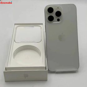 【中古】iPhone15 Pro Max 256GB ホワイトチタニウム MU6Q3J/A AU版SIMフリ