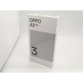 【未使用】Oppo ymobile 【SIMフリー】 OPPO A3 5G 4GB 128GB ブラック【福岡筑紫】保証期間３ヶ月
