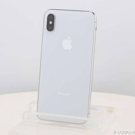 〔中古〕Apple(アップル) iPhoneX 64GB シルバー MQAY2J／A SIMフリー〔377-ud〕