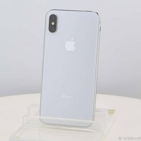 〔中古〕Apple(アップル) iPhoneX 64GB シルバー MQAY2J／A SIMフリー〔377-ud〕