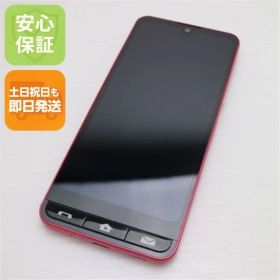新品同様 SHG09 BASIO active レッド AU スマホ KYOCERA 即日発送 土日祝発送OK