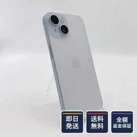 【全額返金保証】【最速発送】 iPhone 15 128GB ブルー SIMフリー 白ロム 美品 動作確認済 80%