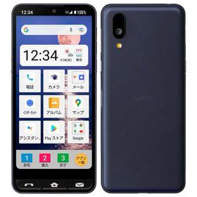 【中古】【安心保証】 SHARP BASIO active SHG09[64GB] au ネイビー
