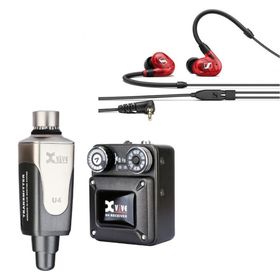 ワイヤレス イヤモニ XVIVE XV-U4 U4 インイヤーモニター デジタルワイヤレス・システム + ゼンハイザー イヤホン IE 100 PRO RED 【国内