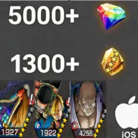 ワンピースバウンティラッシュ MarcusMars+Zoro&Sanji+Nusjuro💎5000+✨1300+