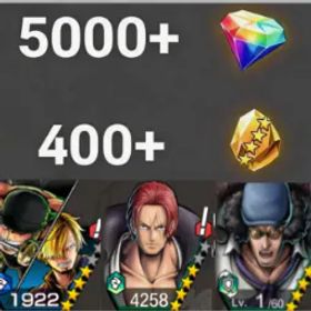 ワンピースバウンティラッシュ Zoro&Sanji+Shanks(Green) +Kuzan💎5000+✨400+