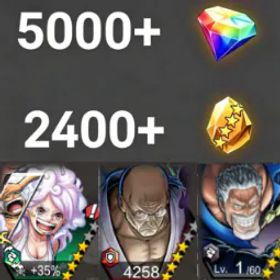 ワンピースバウンティラッシュ Bonney+Nusjuro +Garp+💎5000+✨2400+