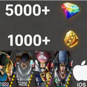 ワンピースバウンティラッシュ Zoro&Sanji+Saturn+RogerDark+Kuzan💎5000+✨1000+