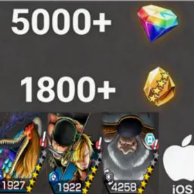 ワンピースバウンティラッシュ MarcusMars+Zoro&Sanji+Saturn+💎5000+✨1800+