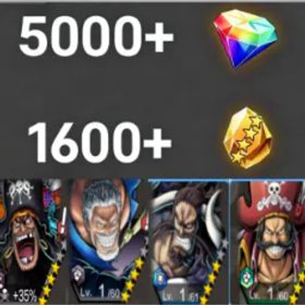 ワンピースバウンティラッシュ Teach+Garp+KaidoBlue+Roger(Green)💎5000+✨1600+