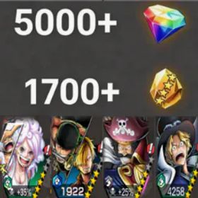 ワンピースバウンティラッシュ Bonney+Zoro&Sanji+RogerDark+Sabo💎5000+✨1700+