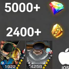 ワンピースバウンティラッシュ Zoro&Sanji+Saturn💎5000+✨2400+