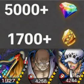 ワンピースバウンティラッシュ MarcusMars+Nusjuro +Law+💎5000+✨1700+