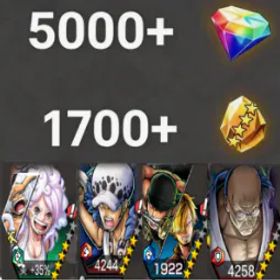 ワンピースバウンティラッシュ Bonney+Zoro&Sanji+Nusjuro +Law+💎5000+✨1700+