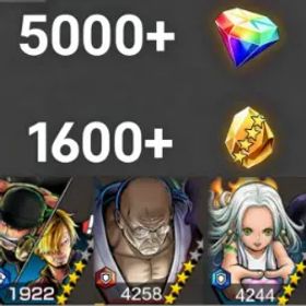 ワンピースバウンティラッシュ Zoro&Sanji+Nusjuro+S-Snake💎5000+✨1600+