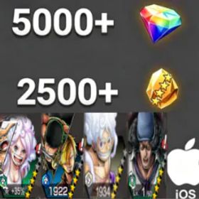 ワンピースバウンティラッシュ Bonney+Zoro&Sanji+Luffy+Kuzan💎5000+✨2500+