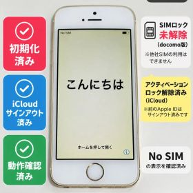 Apple iPhone 5s A1453 本体16GB ゴールド docomo