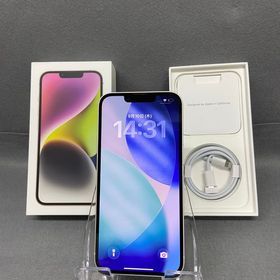 美品 国内版 SIMフリーiPhone14 128GB スターライト色