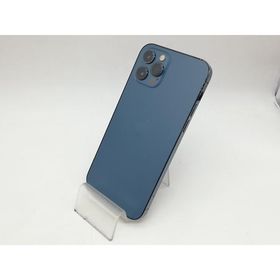 【中古】Apple SoftBank 【SIMロック解除済み】 iPhone 12 Pro 512GB パシフィックブルー MGMJ3J/A【神保町】保証期間１ヶ月【ランクC】