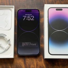【美品】iPhone 14 Pro 128GB ディープパープル SIMフリー