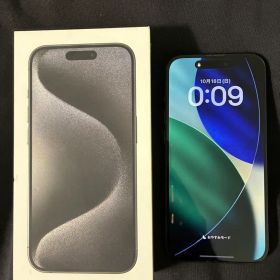 【iPhone15 Pro本体】256GB ブラック 箱付き 背面割れ