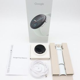 ボーナスストアPlus【美品】Google Pixel Watch 5 Wi-Fiモデル 45mm GA10892-US Polished Silver アルミケース/Fog