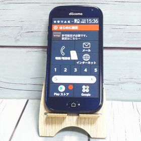 【送料無料】docomo らくらくスマートフォン F-42A ネイビー 本体 白ロム SIMロック SIMロック解除済み SIMフリー B378195