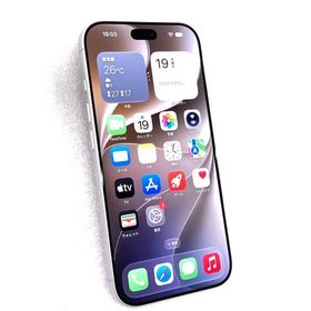 中古 Apple iPhone18 Pro 256GB シルバー MJR64J／A SIMフリー ※要eSIM ※ネットワーク利用制限▲判定 赤ロム保証あります