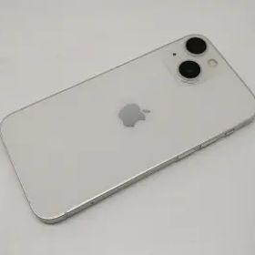 【中古】Apple SoftBank 【SIMフリー】 iPhone 13 mini 128GB スターライト MLJE3J/A【宇田川】保証期間１ヶ月【ランクB】