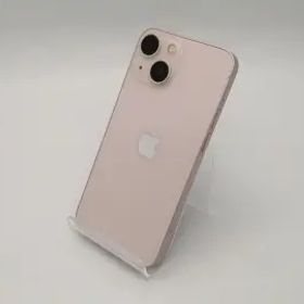 【中古】Apple au 【SIMフリー】 iPhone 13 mini 128GB ピンク MLJF3J/A【広島本通】保証期間１ヶ月【ランクB】
