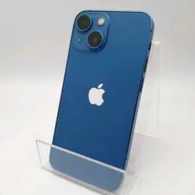 【中古】Apple docomo 【SIMフリー】 iPhone 13 mini 256GB ブルー MLJN3J/A【DS秋葉】保証期間１ヶ月【ランクC】