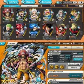 ワンピースバウンティラッシュ GF 736 - LVL 9 - 3 EX META MAX - ROGER MAX - SABO MAX - SSNAKE MAX - BR1527