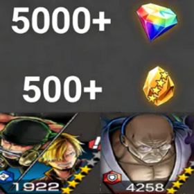 ワンピースバウンティラッシュ Zoro&Sanji+Nusjuro 💎5000+✨500+
