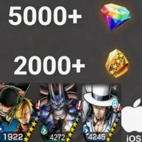 ワンピースバウンティラッシュ Zoro&Sanji+Kaido(Green)+Lucci💎5000+✨2000+