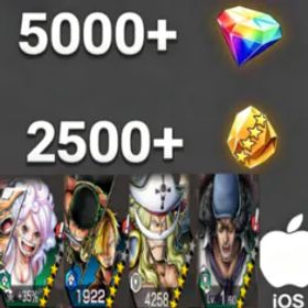 ワンピースバウンティラッシュ Bonney+Zoro&Sanji+Newgate+Kuzan💎5000+✨2500+