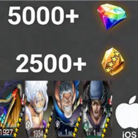 ワンピースバウンティラッシュ MarcusMars+Luffy+Garp+Kuzan+💎5000+✨2500+
