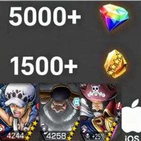 ワンピースバウンティラッシュ Law+Saturn+RogerDark💎5000+✨1500+