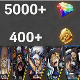 ワンピースバウンティラッシュ Nusjuro+Teach+Law+Sabo+KaidoBlue+💎5000+✨400+