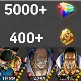 ワンピースバウンティラッシュ Zoro&Sanji+Nusjuro +【Borsalino】💎5000+✨400+