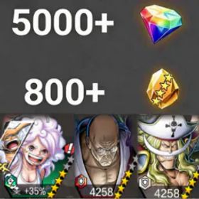 ワンピースバウンティラッシュ Bonney+Nusjuro+Newgate💎5000+✨800+
