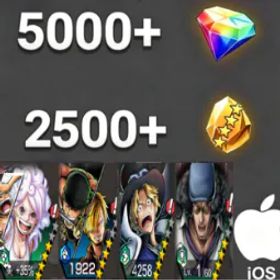 ワンピースバウンティラッシュ Bonney+Zoro&Sanji+Sabo+Kuzan💎5000+✨2500+