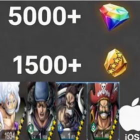 ワンピースバウンティラッシュ Luffy+Kuzan+KaidoBlue+Roger(Green)💎5000+✨1500+