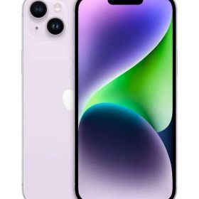 【中古】【安心保証】 iPhone14 Plus[512GB] SIMフリー パープル