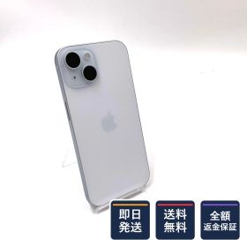【全額返金保証】【最速発送】 iPhone 15 128GB ブルー 楽天モバイル SIMフリー 白ロム 美品 動作確認済 85%
