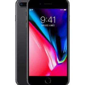 【中古】【安心保証】 iPhone8 Plus[64GB] au スペースグレイ