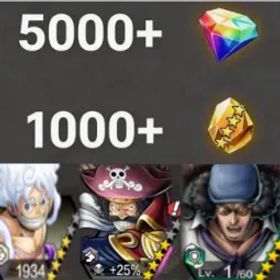 ワンピースバウンティラッシュ Luffy+RogerDark +Kuzan💎5000+✨1000+