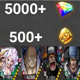 ワンピースバウンティラッシュ Bonney+Nusjuro +Teach+Kuzan💎5000+✨500+