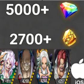 ワンピースバウンティラッシュ Bonney+Nusjuro+S-Snake+ShanksHoly💎5000+✨2700+